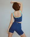 High Rise NFS Biker Short - Navy Peony