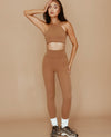90's Halter T Back Bra - Toasted Coconut