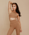 90's Halter T Back Bra - Toasted Coconut