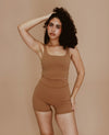 High Rise NFS Whale Tail Biker Short - Toasted Coconut