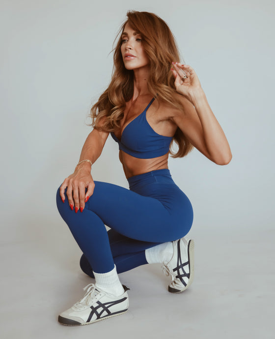 Triangle Bra - Navy Peony