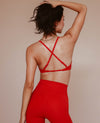 Little Cross Back Bra - Radiant Red