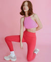 90's Halter T Back Bra - Cosmo Pink