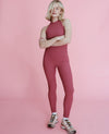 High Rise NFS Ribbed Legging - Rosy Mauve