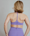 90's Halter T Back Bra - Paisley Purple