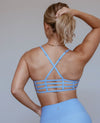 Ribbed Cage Bra - Sky Blue