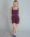 High Rise NFS Biker Short - Shadow Purple