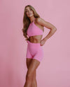 90's Halter T Back Bra - Cosmo Pink