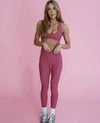 High Rise NFS Ribbed Legging - Rosy Mauve