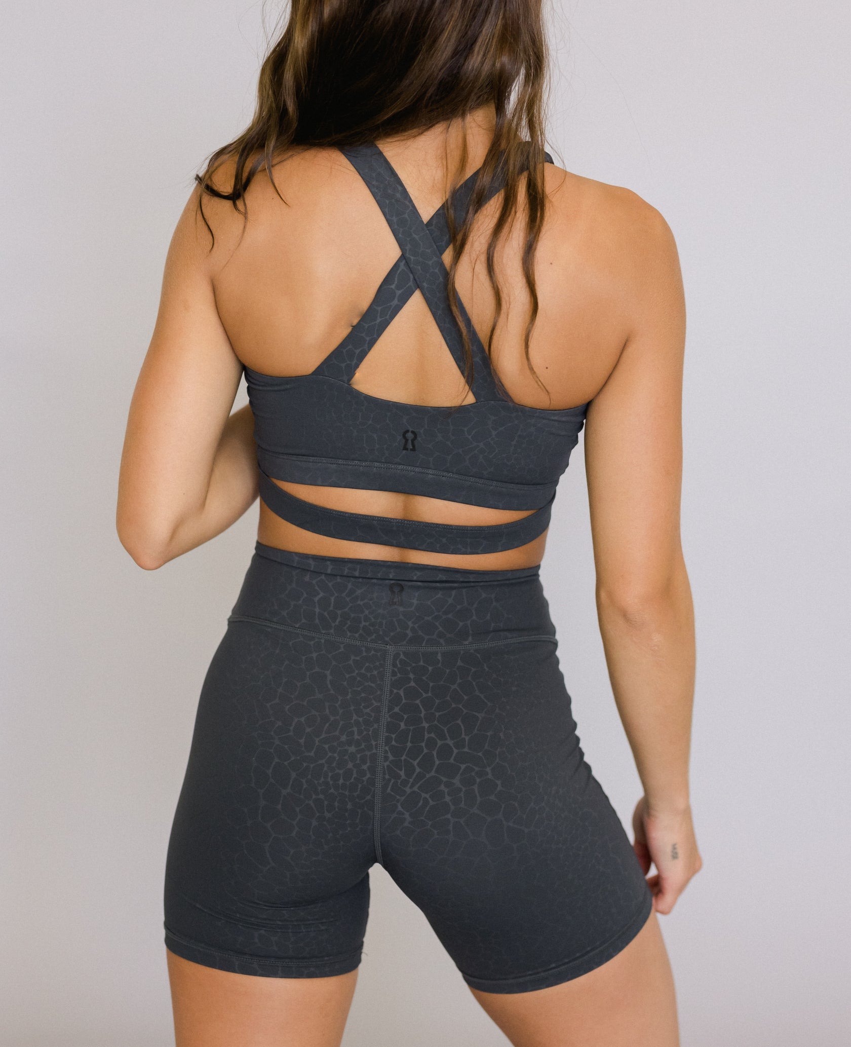 High Neck Keyhole Top - River Rocks – Cara Loren Active